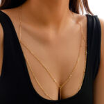 rhinestone tassel body chain