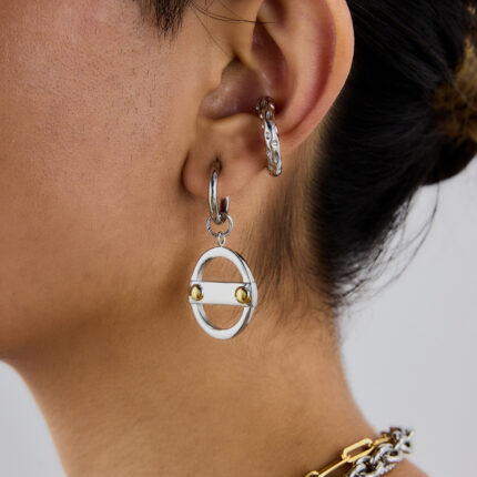 Designer Style Stainless Steel Earrings Unisex Chunky Cuff Earrings