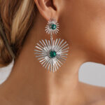 Heart gemstone earrings