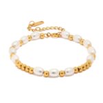 Stainless Steel Pearl Bracelet