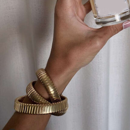 Personalized Hip Hop Hipster Ring Bracelet Women's Simple Punk Metal Spiral Bracelet