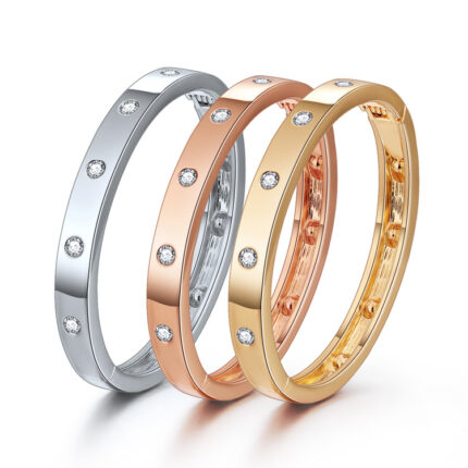 New Plain Gold Carved Couple Bracelet Best-Selling Women's Bracelet Love