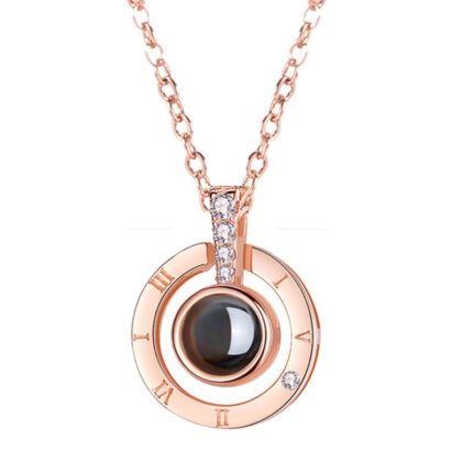 Fashion New Women's 100 Language I love You Necklace You Small Clock Pendant Necklace Birthday Gift Jewelry Accessories
