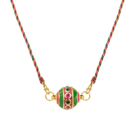 New Fashion Color Tarot Cards Simple Oil Drop Zirconia Gold-plated Pendant Necklace