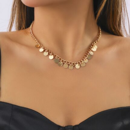 New Tassel Hip Hop Geometric All Match Clavicle Chain Necklace