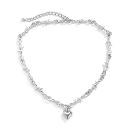 European American Exquisite Simple Lovely Heart Pendant Heart Necklace